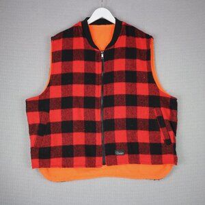 Codet Canada Red Flannel Thick Reversible Vest Vintage